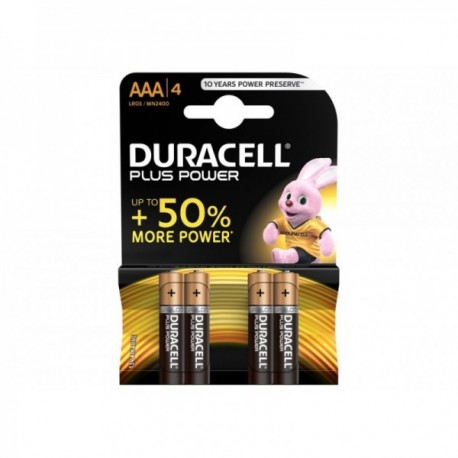 Duracell Batterie PLUS POWER AAA 4pezzi.