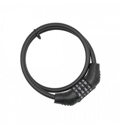 Lucchetto a spirale MVTEK 8x650mm combinazione nero