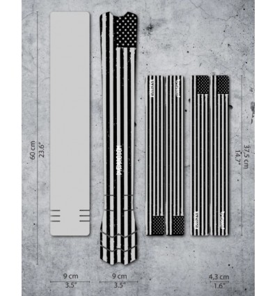 DYEDBRO Protezione telaio AMERICAN FLAG B&W