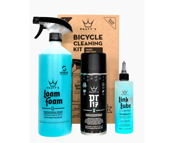 Kit pulizia bicicletta Peaty's - Wash Prevent Lubricate (Con lubrificante All-Weather)