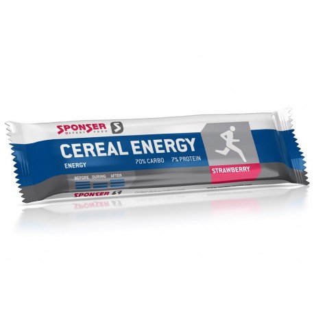 Sponser, Sport Food, Barretta energetica Cereal Energy Bar, contenuto: 40g, Aroma: fragola, 1 pezzo
